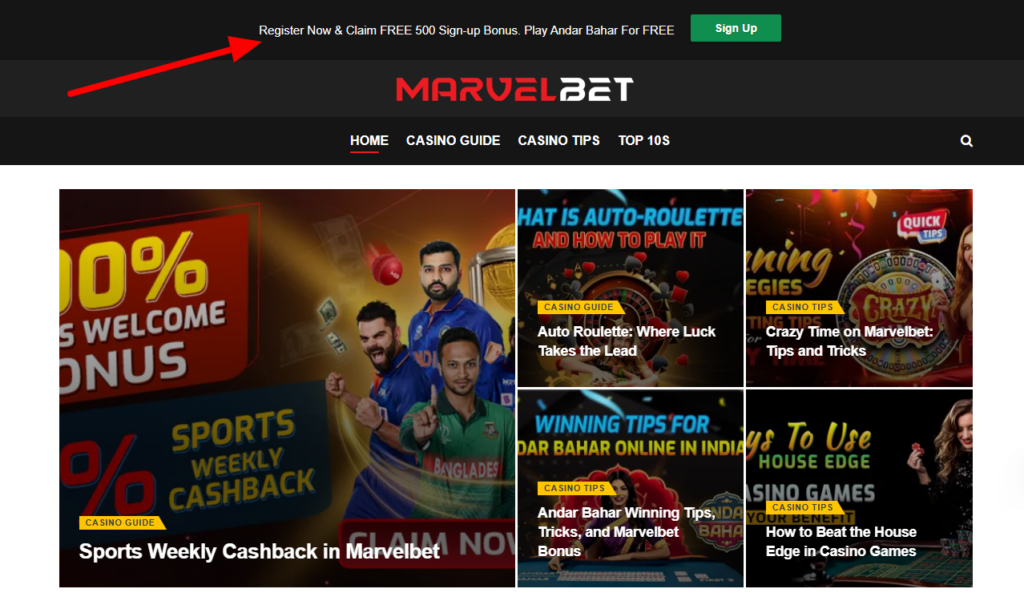 Marvelbet Registraion