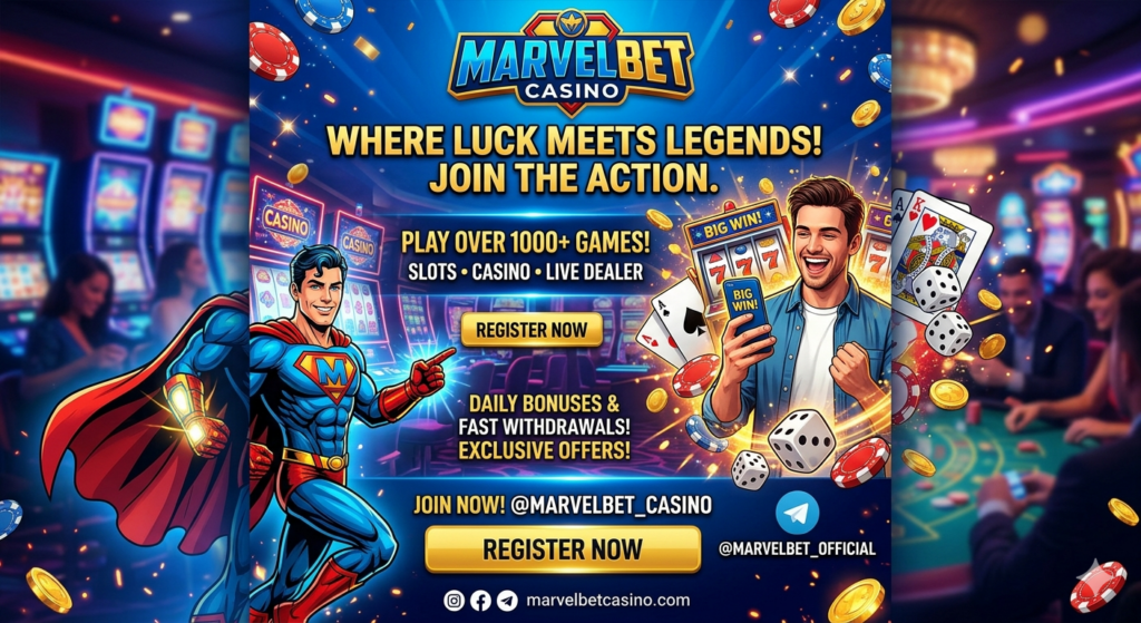 Marvelbet (Social Media & Telegram) page