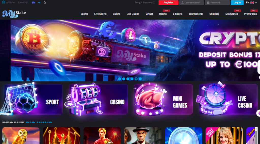 Mystake Casino Review-Home Page