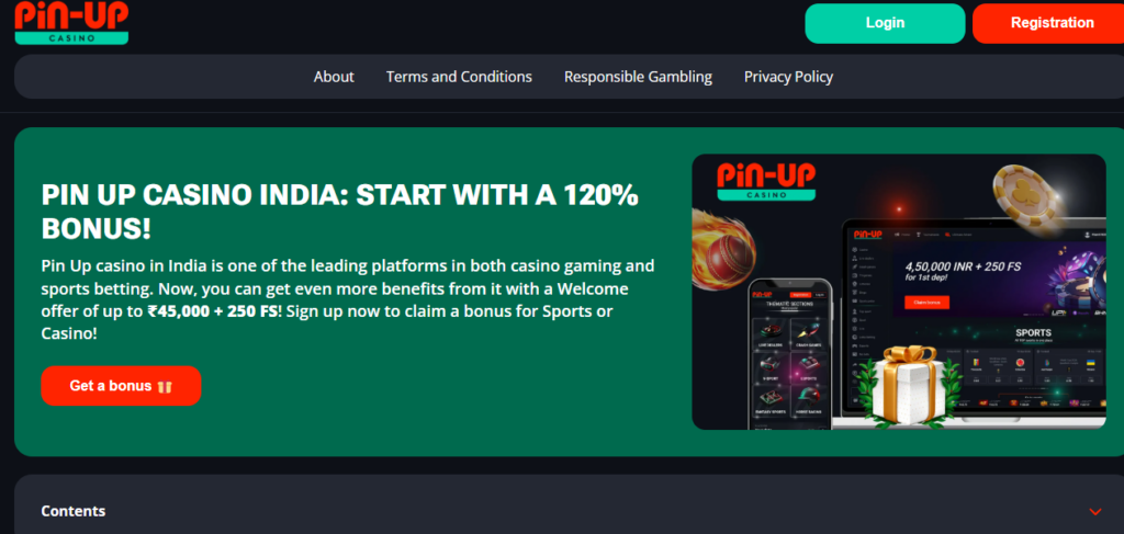 Pin Up Casino Home Page