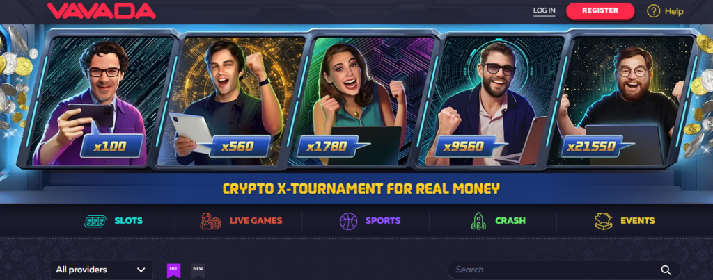 VAVADA Online Casino Home Page
