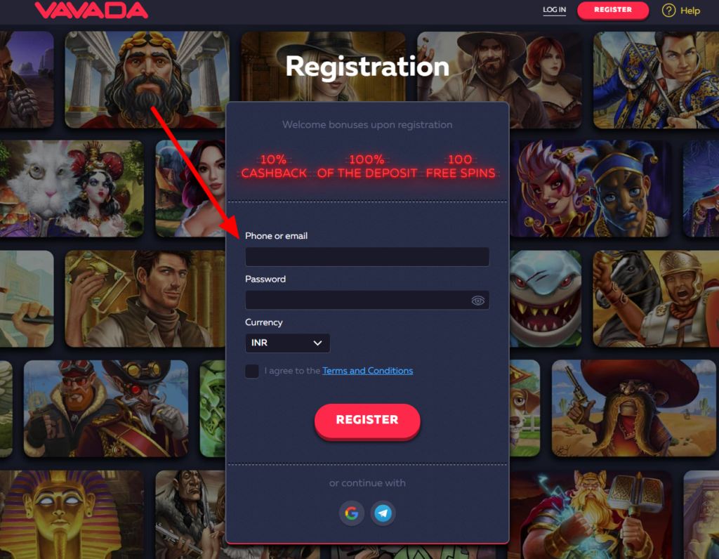 Vavada Casino Review Registration Page